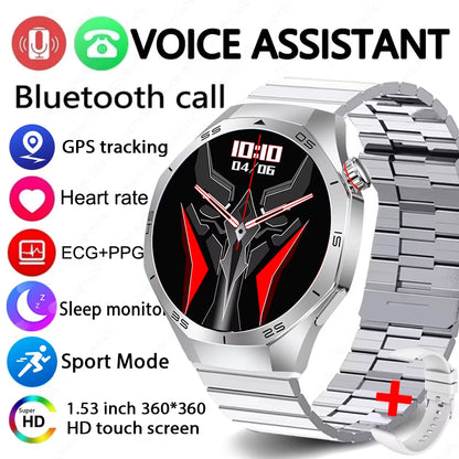 2025 New GT5 Pro GPS Track Smart Watch Men 360*360 AMOLED Screen NFC BT Call Waterproof Health Monitor Man Smartwatches IOS