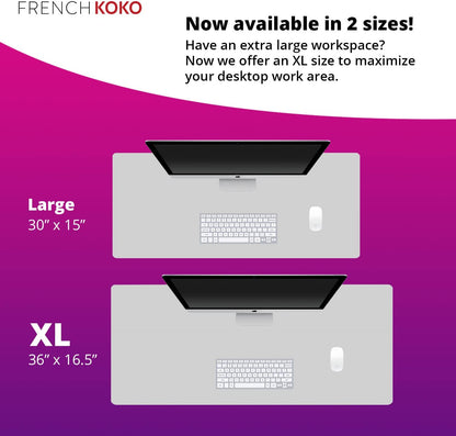 Stylish Large Desk Protector Mat - Cute Marble Lous Purple Design, Perfect for Office and Laptop Use, 78.7 x 38.1 cm