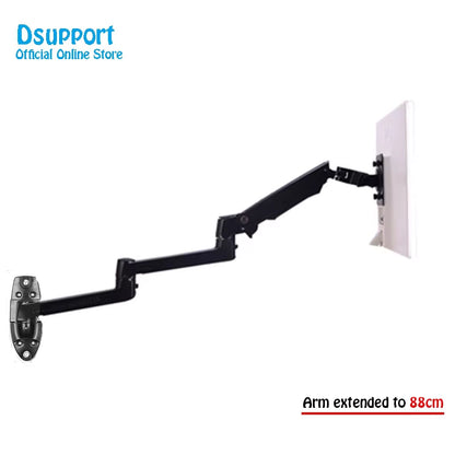 Wall Mount Ultra Long Aluminum Alloy Mechanical Spring Arm Monitor Support Full Motion Monitor Holder Mount Bracket