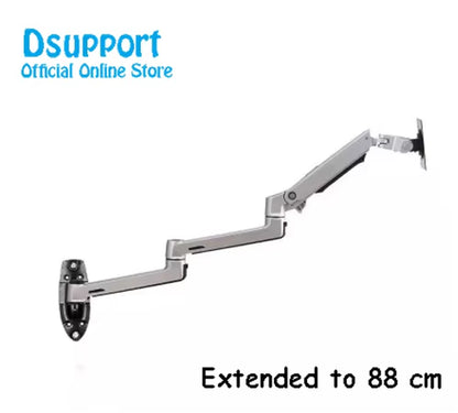 Wall Mount Ultra Long Aluminum Alloy Mechanical Spring Arm Monitor Support Full Motion Monitor Holder Mount Bracket